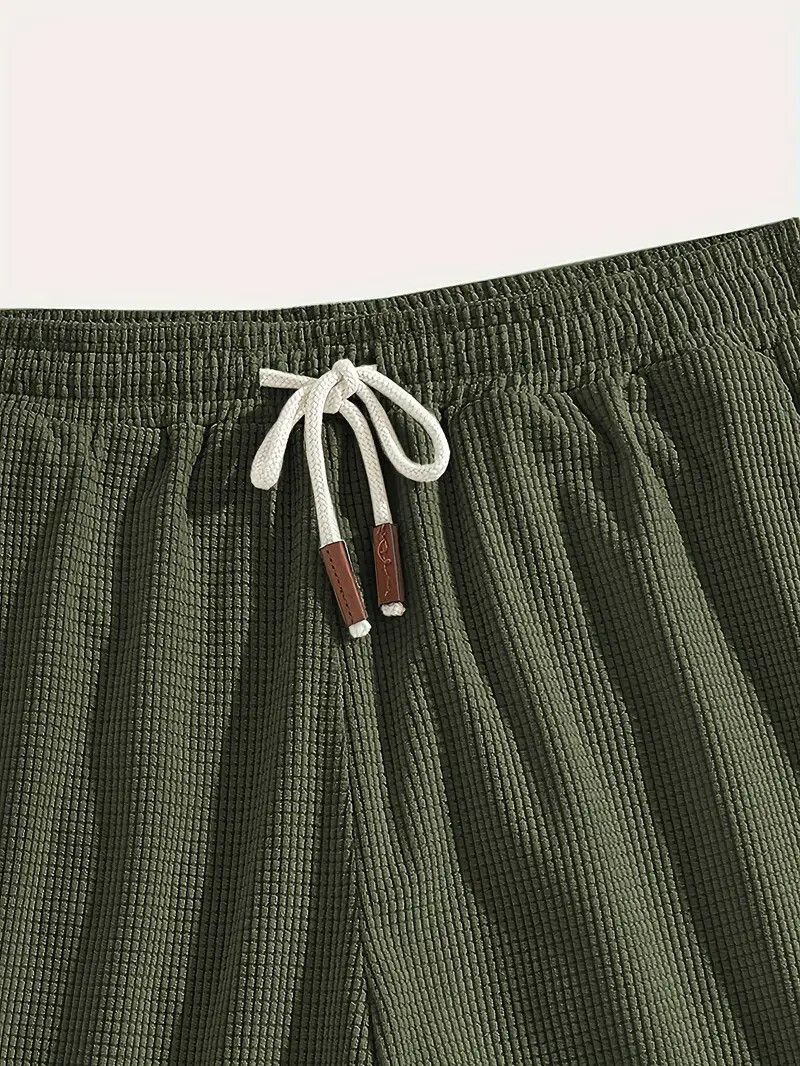 FABRIPPLE Men’s Green Slim Fit Shorts for Summer - Image 4
